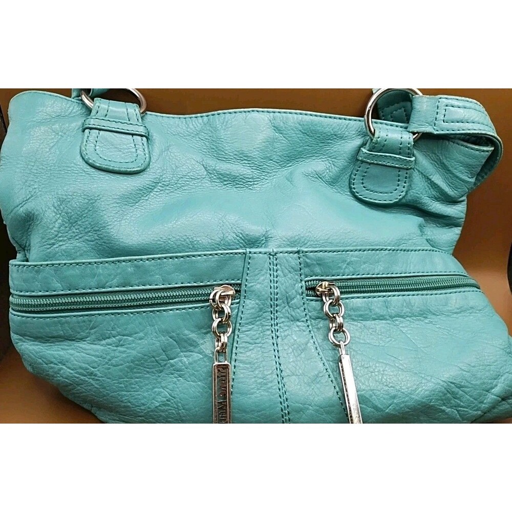 Stone Mountain Genuine Leather Double Handle Medium Handbag